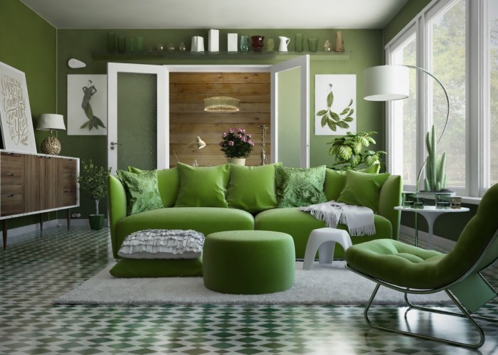 Combinations ruang tamu hijau adem ide nuansa warna redecorate unassaggio elesi style