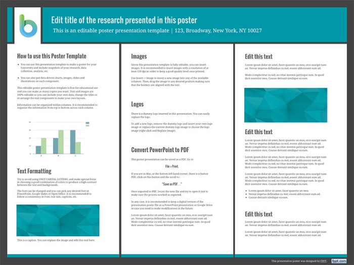 Poster presentation powerpoint templates research template paper sample posters point power 48x36 academic board conference google scientific example ideas format